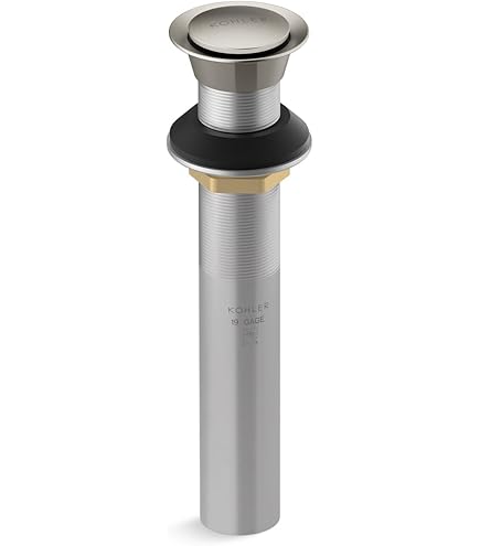 Bonde Clic-clac Kohler K-33151-BL Sans Trop-plein – Noir – Inox (neuf, Sans Boîte)