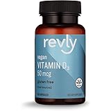 Amazon Brand - Revly Vegan Vitamin D3, 50 mcg (2000 IU) Per Serving (2 Capsules), 60 Capsules, Food-Sourced, Gluten Free, Sup