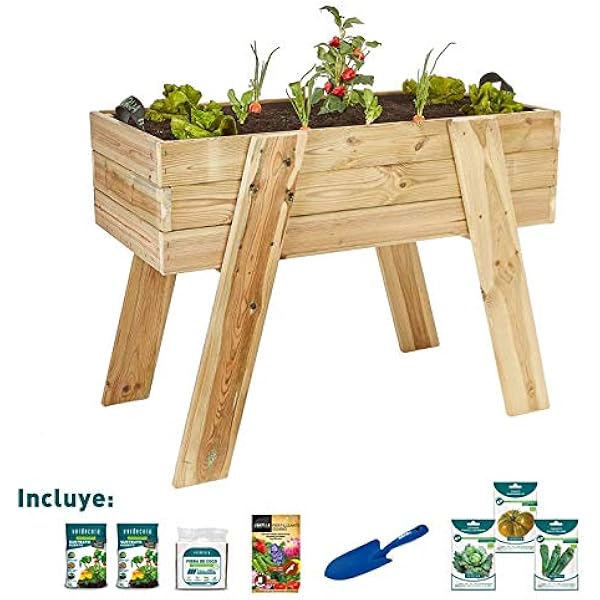 Edenjardi Huerto Urbano de Cuatro Niveles en Color Gris: Amazon.es ...