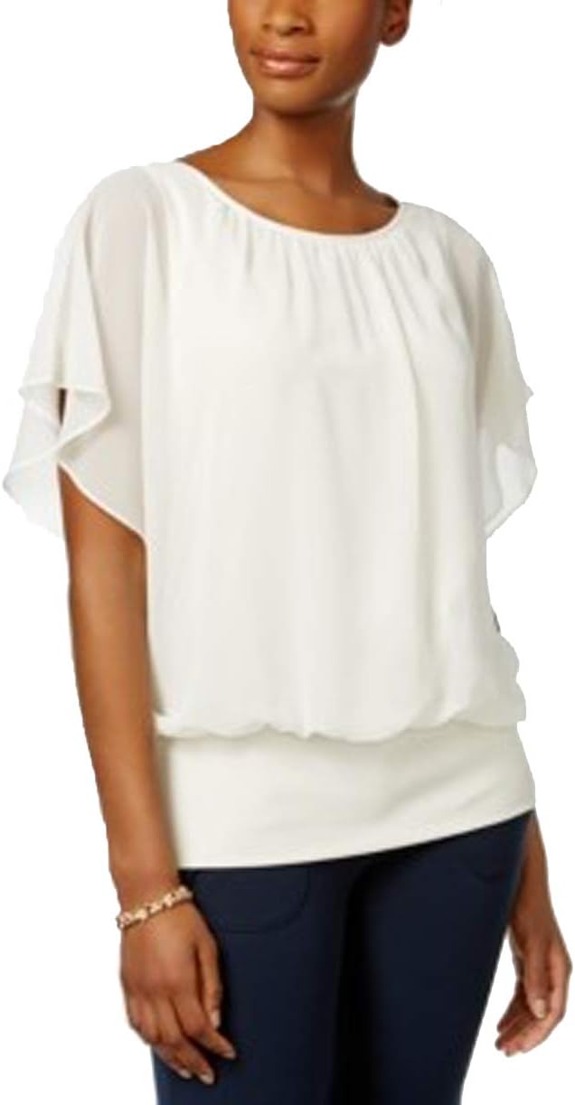JM Collection Flutter-Sleeve Top