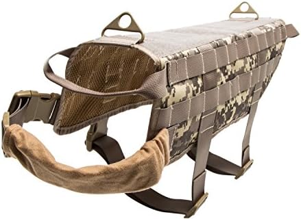 Tenkey Police K9 Vest Harness Molle USA Milspec Canine Velcro Us Military Camouflage light purple (xl)