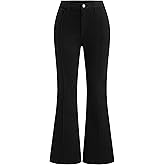 CIDER Flare Leg Jeans for Women Button Middle Waist Denim Pants Casual Basic Pants