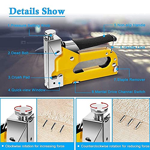 Marvelent Staple Gun, Staple Gun Heavy Duty 3 in 1 with 1800 Staples
