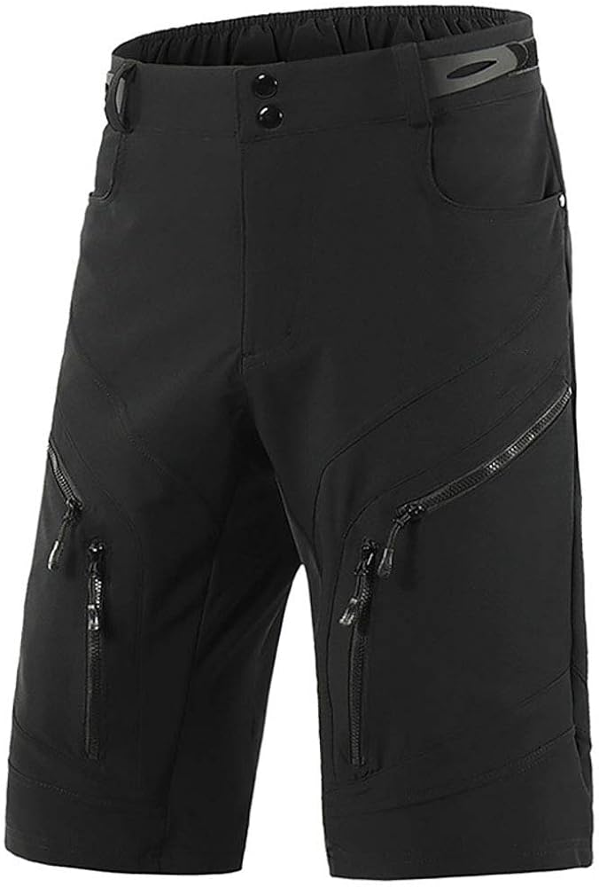 LXZH Padded Cycling Shorts Men, Baggy Downhill MTB Shorts, Breathable