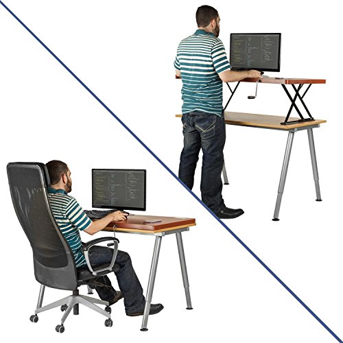 Halter Manual Adjustable Height Table Top Sit/Stand Desk …