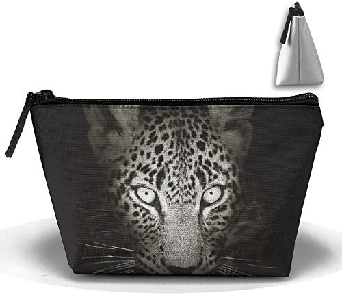 Leopard Portrait In The Dark Zipper Closure Pouch Travel Multi-functional Cosmetic Bags