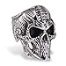 CICI TNASO Stainless Steel Skull Rings for Men Women, Titanium Skull Biker Ring with 5 Designs- Biomechan, Skull King, Gas mask, Goat Head, Steam Punk Style, Size 8-15