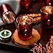 Votive Candle Holder-Set of 12 Wedding Centerpieces for Table, Mercury Glass Tealight Candle Holders Bulk for Birthday |Party |Home Decoration (Red-1)