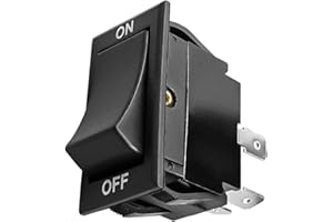 HUQUZN On/Off Rocker Switch 20A 125V/250V 4Pin DPST Fit for CRES Cor Replace 0808-116-K 0808-103-1