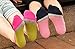 Women's Non Slip Low Cut No Show Socks Boat Colorful Cotton Shoe Liner 6 Pack