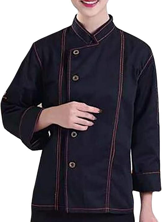 MUCHAO Manteau de Chef Unisexe Uniforme de Chef de Bouton Chef
