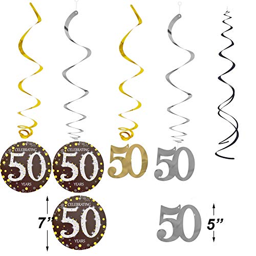 image for DP BOUTIQUE 50th Birthday Decorations Kit Cheers to 50 Years Banner Sw