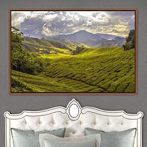 signwin Framed Canvas Wall Art Greenlands Aerial Dark...