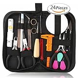 Jewelry Making Supplies, 24 Pieces Jewelry Making Kit Tools for Professional Jewelry Crafting, Jewelry Repair and Beading Wire Cutting, Come with Zipper Storage Case