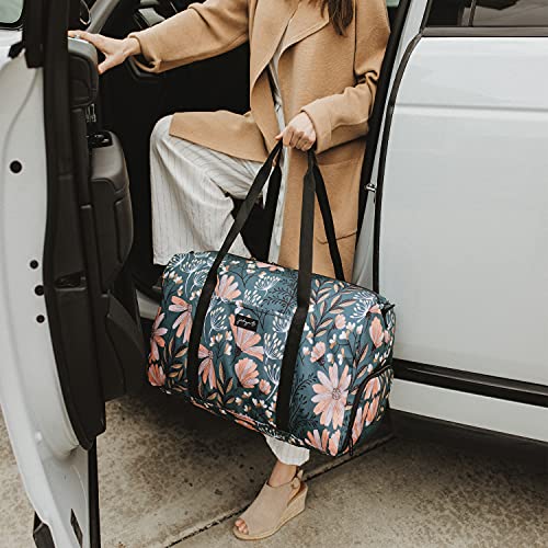 Jadyn B 22" Women's Large Duffel/Weekender Bag with Shoe Pocket, Travel