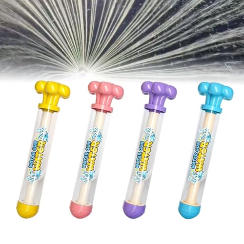 Firework Water Gun 4PCS: Pull-Out Fireworks Spray Water Blaster | Water squirters for kids & adults, ideal for pool, beach, garden and backyard summer water fights