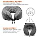 ZAMAT Travel Pillow, Comfortable Memory Foam Neck Pillow, Adjustable Camping Car Train Flight Airplane Pillow, Full Chin Head Support, Breathable Case Cover, Travel Kit with Sleep Mask, 2 Earplugs