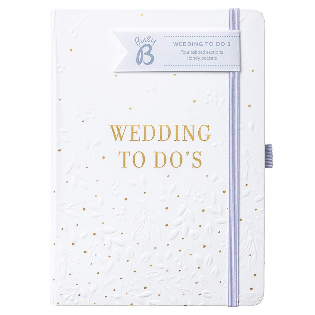 Busy B Wedding To Do Book - A5 size white & gold wedding organiser, One Size — image 1