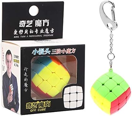 METRO TOYS & GIFT Plastic Mini Puzzle Cube Keychain (Multicolour, 30 Mm, 3x3x3)