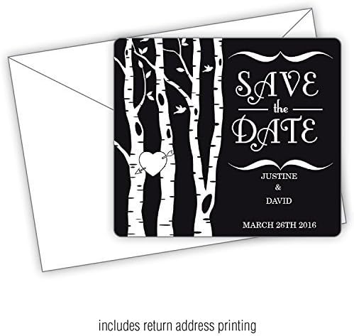 Rustic Woods -3.5x4 Wedding Magnet with FREE Printed Envelopes (50)