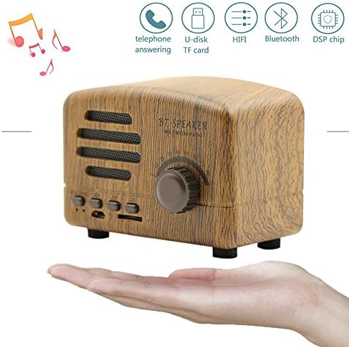 HanDingSM Portable Bluetooth Speaker,Bluetooth V4.0 Wireless Retro Speaker with MP3 mode,Support iPhone,iPad,Android Smart phone,Tablet,TF Card.etc