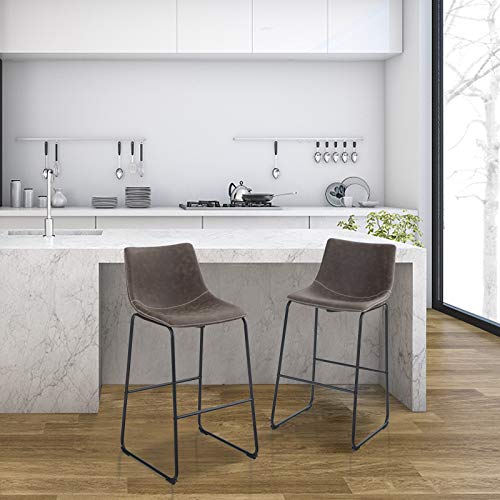 EDGEMOD Brinley Grey Counter Stool (Set Of 3), 57 OFF