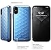 Clayco iPhone X Wallet Case, [Argos Series] Premium Hybrid Protective Wallet Case Credit Card Slot Holder for Apple iPhone X 2017 (Blue)