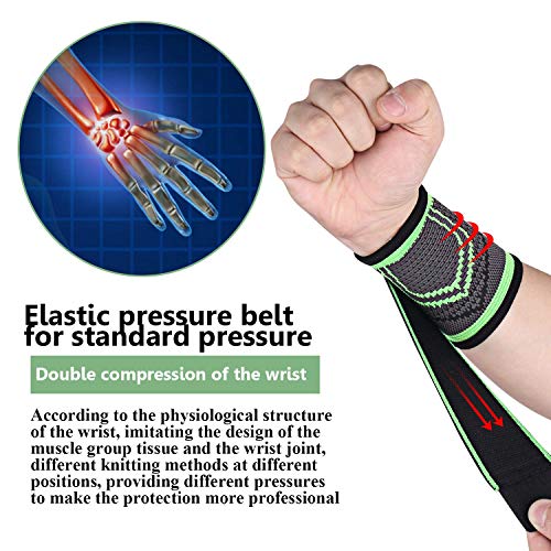 Wrist Braces with Adjustable Compression Strap,Wrist Band for Workout