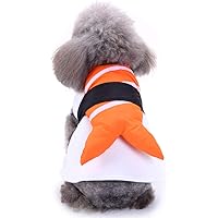 MaruPet Halloween Fancy Fleece Dogs Cats Warm Costumes Coat Shrimp Sushi for Teddy, Pug, Chihuahua, Shih Tzu, Yorkshire Terri