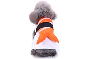 MaruPet Halloween Fancy Fleece Dogs Cats Warm Costumes Coat Shrimp Sushi for Teddy, Pug, Chihuahua, Shih Tzu, Yorkshire Terriers, Papillon V-Sushi M