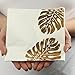 Andaz Press Gold Foil Lunch Monsterra Palm Leaf Napkins, 6.5-inch, 50-Pack, Tropical Napkin Gold, Luau Paper Napkin for Wedding Birthday Party, Graduation Hawaiian, Disposable Palm Leaf Dinner Napkins