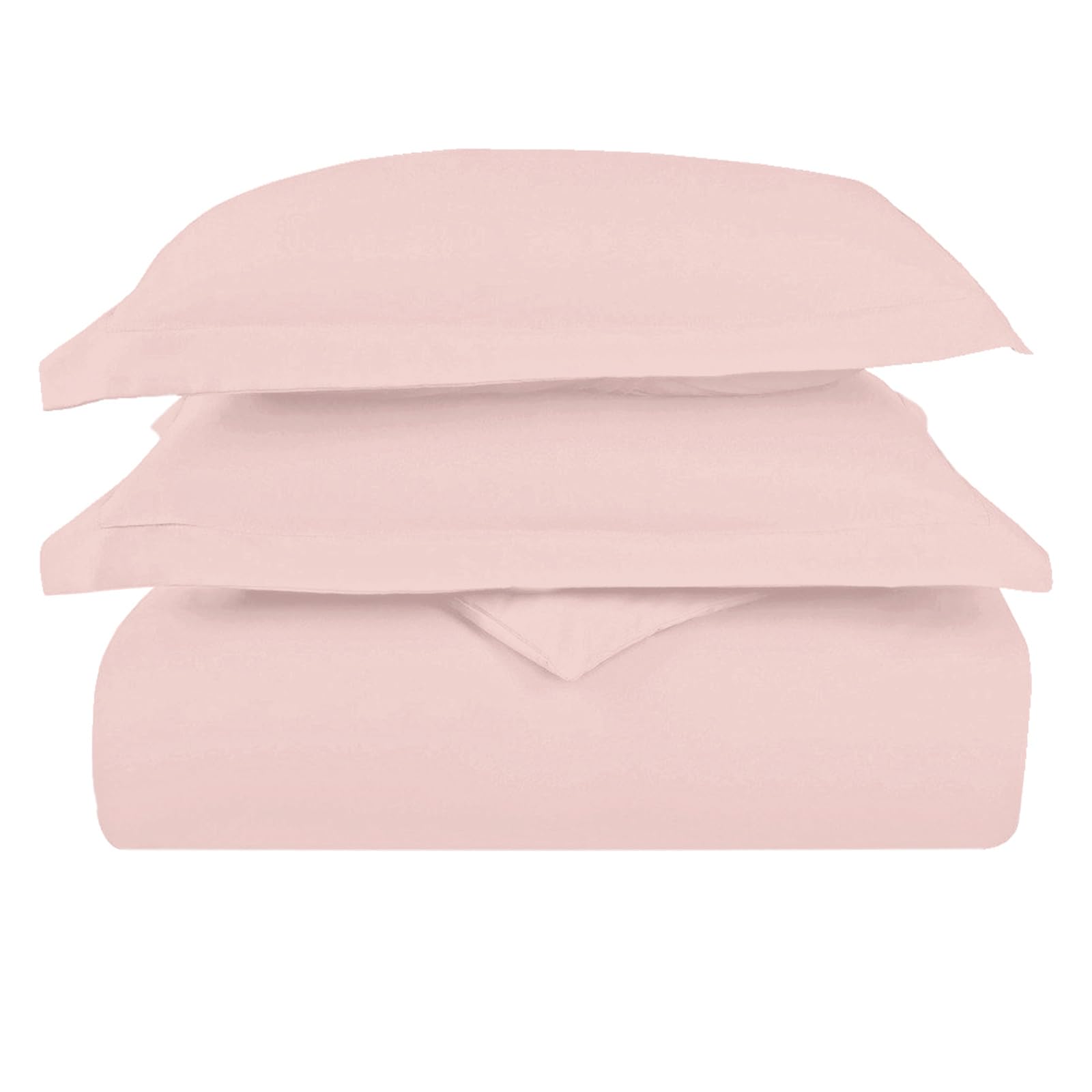 Pizuna Luxurios Cotton Super King Duvet Cover Set Light Pink, 1000 Thread Count 100% Long Staple Cotton Superking Duvet Cover 260x220cm, Sateen Thick Quilt Cover with Button Closure — image 1