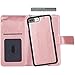 iPhone 8 Plus Case, iPhone 7 Plus Case, BENTOBEN Faux Leather Flip Wallet Cover Credit Card Holder Cash Pocket Wristlet Protective Case Cover for iPhone 7 /8 Plus (5.5 inch), Wave/Rose Gold