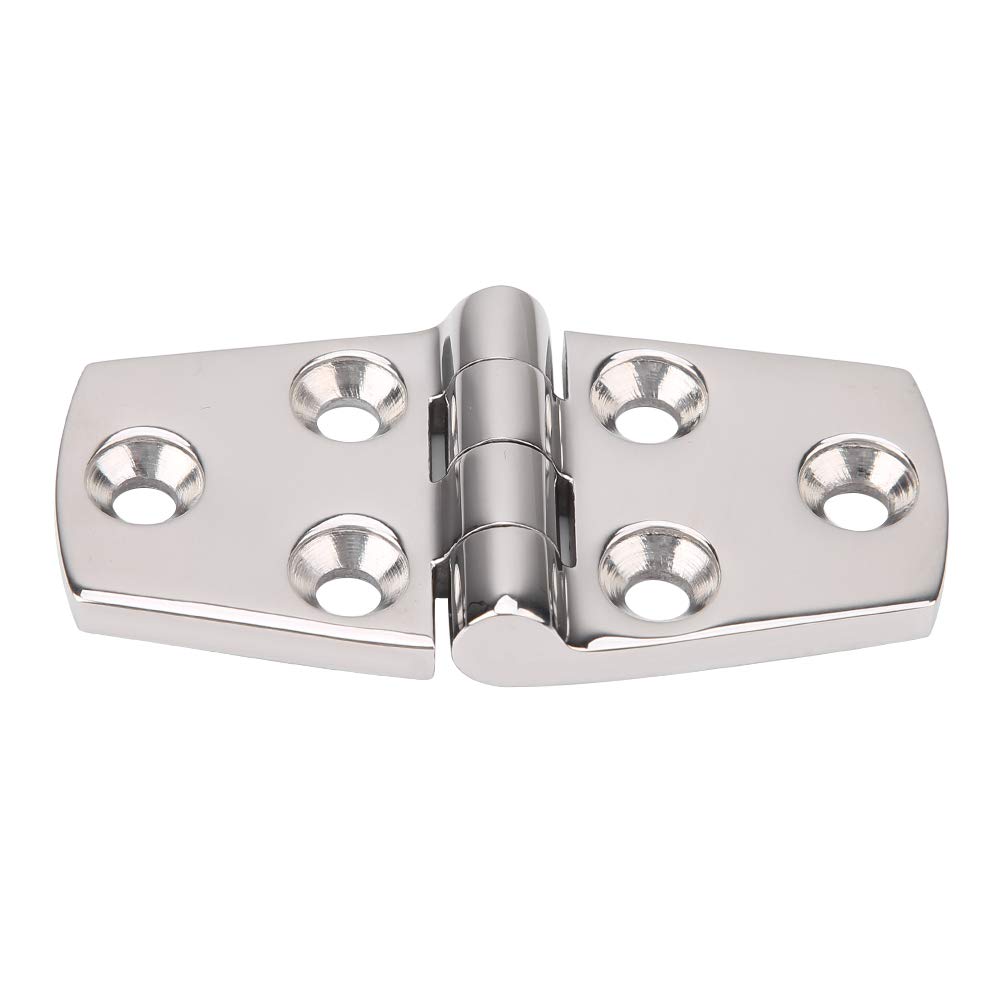 Marine Boat,316 Stainless Steel Heavy Duty Marine Hatch Hinge, Boat Cabin Door Hatch Flush Door Hinge -Strap Hinge Replacement(38 * 76mm)
