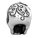 Authentic BELLA FASCINI Loving Heart Skull Bead Charm - Dia de los Muertos - 925 Silver - Fits Bracelets
