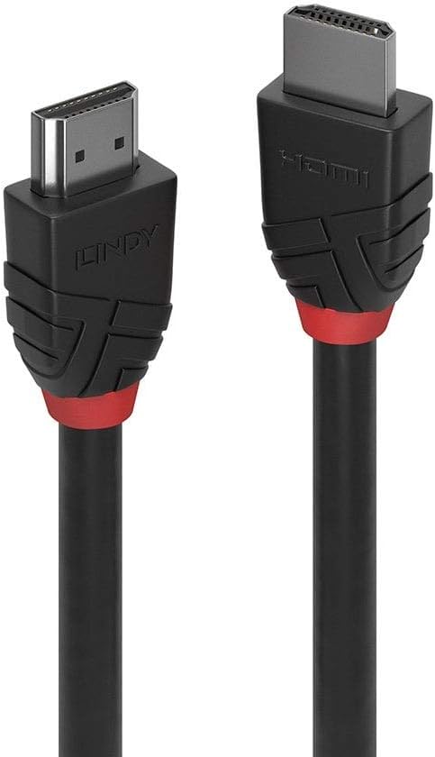 Lindy 0.5m High Speed HDMI Cable, Black Line, with Ethernet
