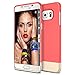 Galaxy S6 Edge Plus Case, Maxboost [Vibrance Series] For Samsung Galaxy S6 Edge+ 2015 [Lifetime Warranty] Protective SOFT-Interior Scratch Protection [Slider Style]-Italian Rose/Champagne Gold