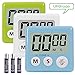 Great Polly 3 Pack Digital Kitchen Timer Cooking Timers Clock with Alarm Magnetic Back and Stand, Minute Second Count Up Countdown, Large LCD Display Batteries Included