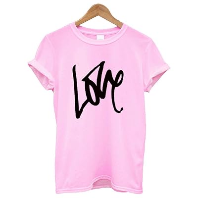 Fashion Brand Women T Shirt Love Letter Printed Funny Summer Tee Shirt Femme Casual Tshirt for Women Streetwear Clothing