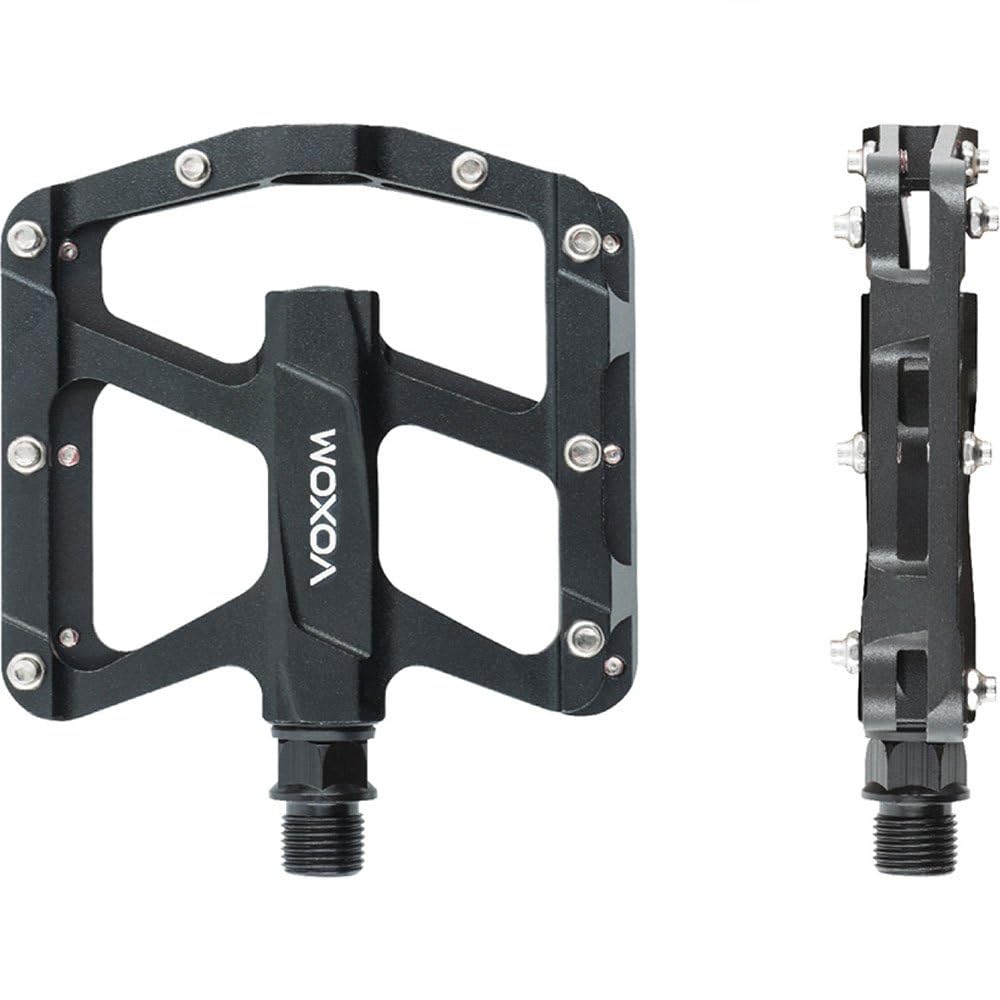 Voxom Hiking PE16, Anodized Aluminium, 718000047 Pedals CR-MO Axle Bearing, Pins Black, Standard