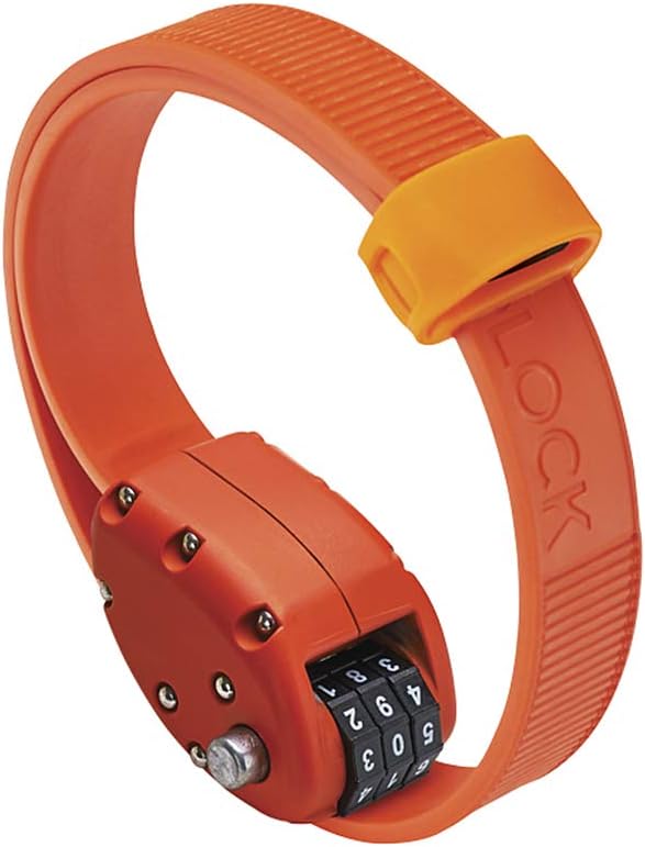OTTOLOCK Revolutionary New Lightweight Cinch Lock for Bicycles, Camping Gear, Cargo Racks - Orange 18"
