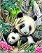 eZAKKA Panda Diamond Painting Kits DIY 5D Diamond Art Kits Full Square Drill for Home Wall Decor, 8 x 10inches / 20 x 25cm