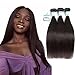 Lakihair Straight Human Hair 3 Bundles 16 14 12 Inch 8A Bundles Straight Brazilian Hair Natural Color 100% Unprocessed Virgin Human Hair Grade 8A