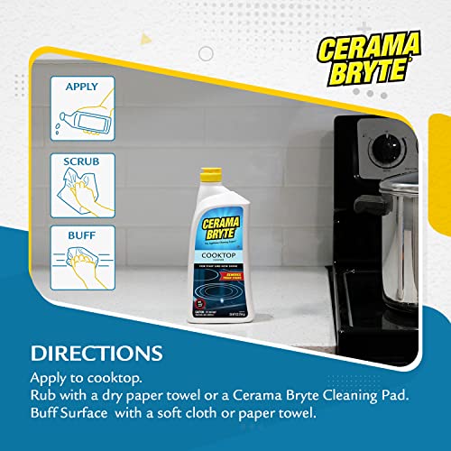Cerama Bryte Stainless Steel Polish & Removes Tough Stains Cooktop and