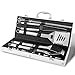 Monbix Professional BBQ Accessories Tool Set,Stainless Steel Grill Accessories Set,BBQ Accessories Barbecue Grill Set - 18 Pcs with Case