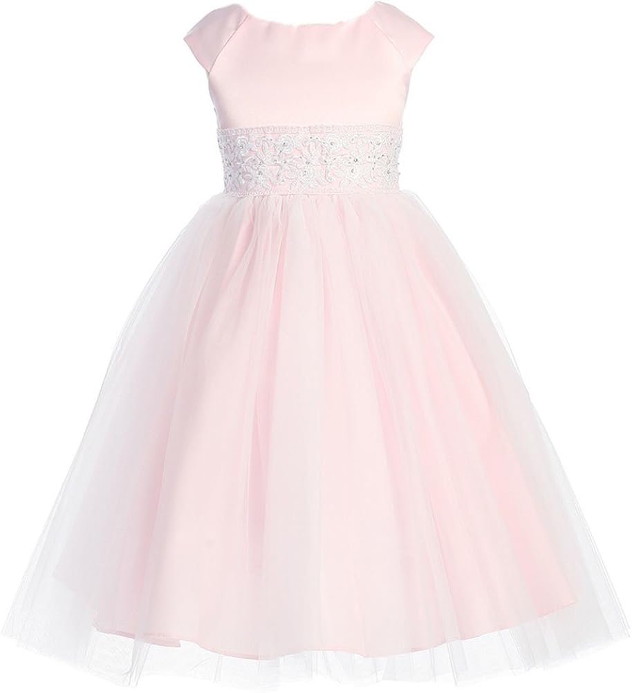 kids pink gown