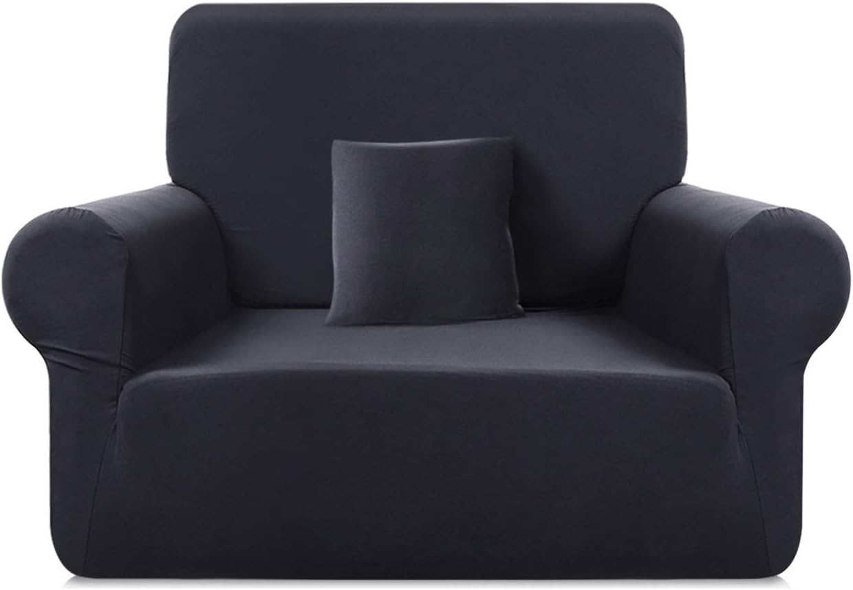 TAOCOCO Stretch Water Resistance One-Piece Armchair Slipcover, Couch Cover for One-Seat Furniture Protector with 1pc Pillowcase, Polyester-Spandex Fabric Slipcover (Armchair 32"-47'') (Lead Grey): Kitchen & Dining