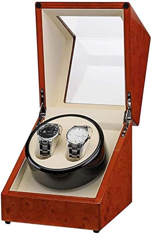 Mcbazel Remontoir Pour Montres Automatiques - Boîte Unique En Cuir PU Et Fibre De Carbone Avec Prise UE - Noir Rouge