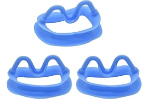 SINO DENTAL GROUP 3Pcs Dental Cheek Retrator, Teeth Whitening Lip Retractor, Silicone Mouth Openner, Reusable Oral Retractors,Dental Mouth Props Gags (Blue)