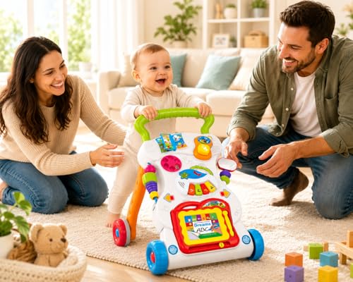 Andador Musical 3 em 1 Infantil | com Luzes, com Sons, Atividades Educativas